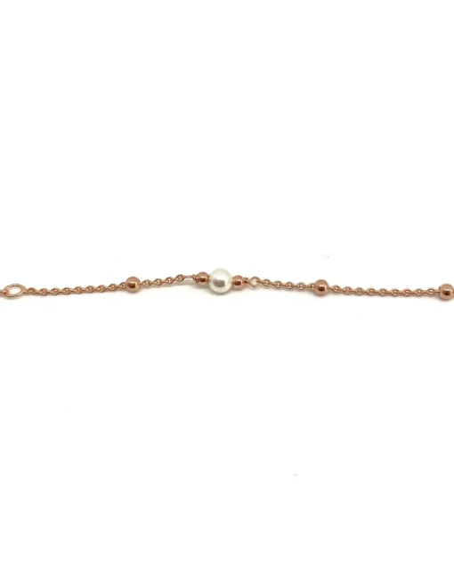 Bracciale Catenina e Fiore Passante di Zirconi