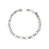 Bracciale Catenina Ovale COLORE ARGENTO Bianco