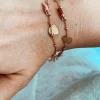 Bracciale con Cornetti Stelle e Cuori COLORE SMALTO rosso