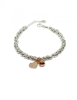 Bracciale con Nodi Piccoli e Soggetti Pendenti SOGGETTO cuore