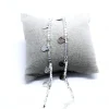 Bracciale con Pepite 3 mm e Orsetti Pendenti COLORE ARGENTO Bianco