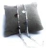 Bracciale con Pepite 3 mm e Gufetti Pendenti COLORE ARGENTO Bianco