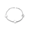 Bracciale con Rondelle e 3 Pepite Piatte Tonde