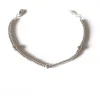 Bracciale con Rondelle e 3 Quadratini Bianchi