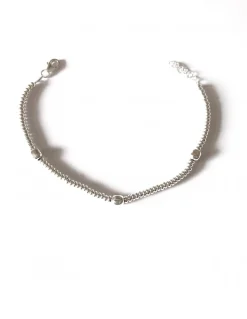 Bracciale con Rondelle e 3 Quadratini Bianchi