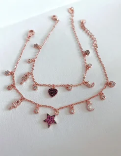 Bracciale con Soggetti Mini di Zirconi Pendenti SOGGETTO stella