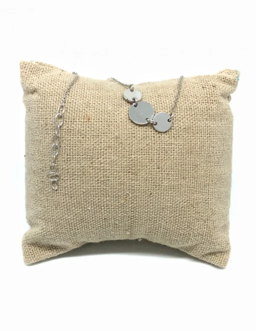 Bracciale con Tre Tondini COLORE ARGENTO Bianco