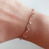 Bracciale con Zirconi e Tondini Pendenti