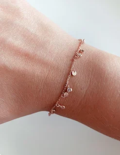 Bracciale con Zirconi e Tondini Pendenti