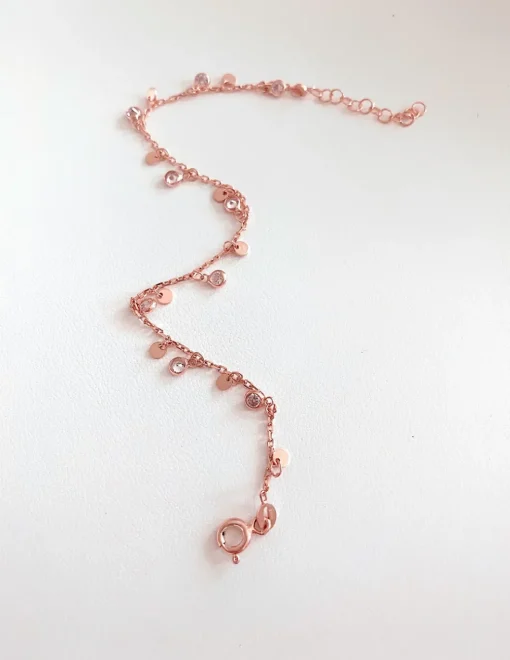 Bracciale con Zirconi e Tondini Pendenti