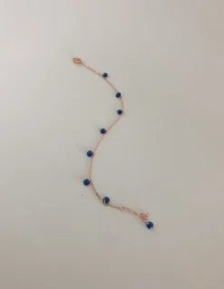 Bracciale con Zirconi Pendenti COLORE ARGENTO Rosè COLORE ZIRCONI zirconi blu