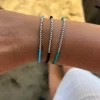Bracciale Cristalli e Sfere Centrali COLORE CRISTALLI cristalli verde acqua