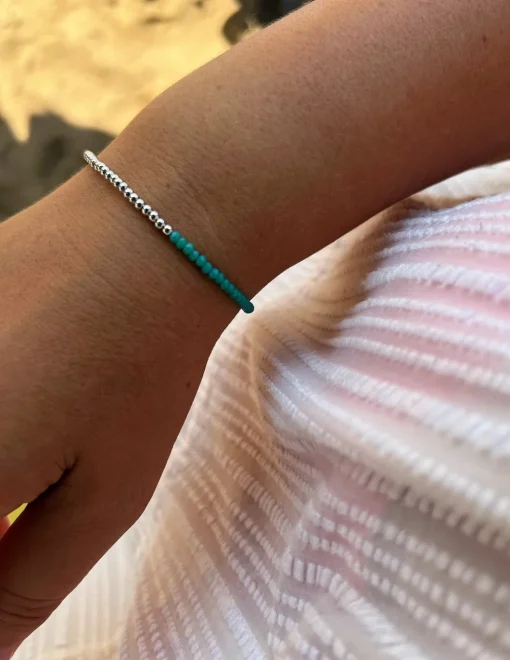 Bracciale Cristalli e Sfere Centrali COLORE CRISTALLI cristalli verde acqua