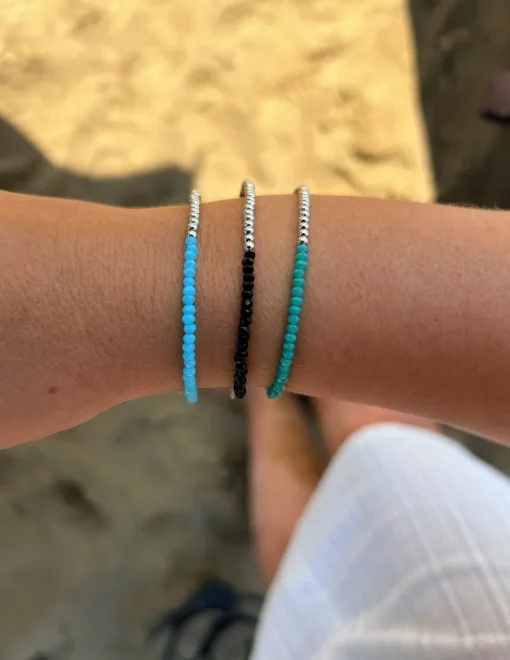 Bracciale Cristalli e Sfere Centrali COLORE CRISTALLI cristalli verde acqua