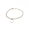 Bracciale Cristalli e Stella Smaltata COLORE ARGENTO Rosè COLORE SMALTO bianco