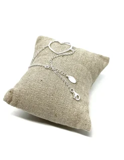 Bracciale Cuore a Filo Grande COLORE ARGENTO Argentato