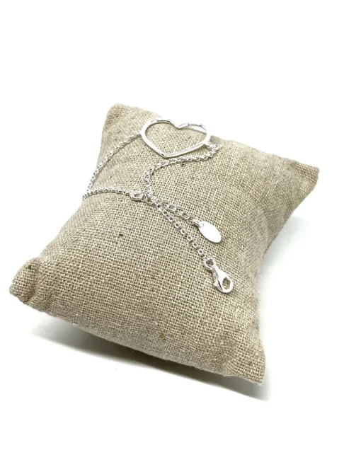 Bracciale Cuore a Filo Grande COLORE ARGENTO Argentato