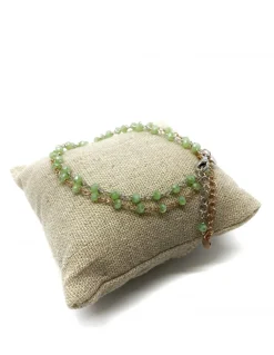 Bracciale di Cristalli di Colore Verde Chiaro COLORE ARGENTO Bianco