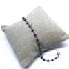 Bracciale di Cristalli di colore Azzurro Blu COLORE ARGENTO Rosè
