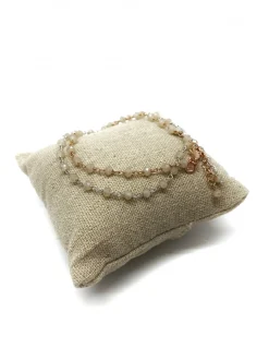 Bracciale di Cristalli di Colore Beige COLORE ARGENTO Bianco