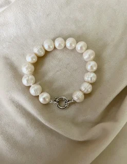 Bracciale di Perle Akiko COLORE ARGENTO Bianco OPZIONE Senza Soggetti