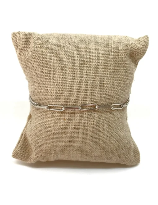 Bracciale Double Chain Special Edition COLORE ARGENTO Bianco