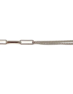 Bracciale Double Chain Special Edition COLORE ARGENTO Bianco