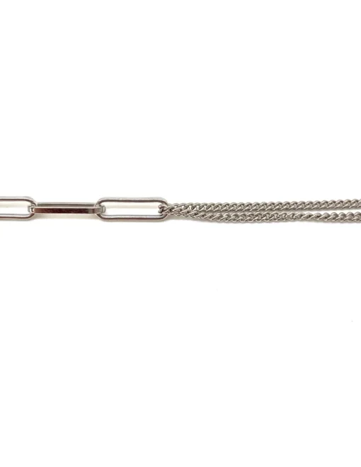 Bracciale Double Chain Special Edition COLORE ARGENTO Bianco