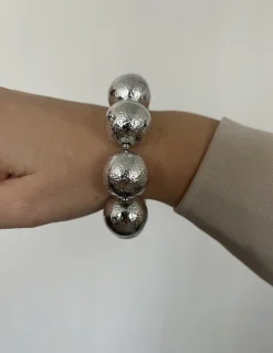 Bracciale Elastico Sfere Battute Cunda