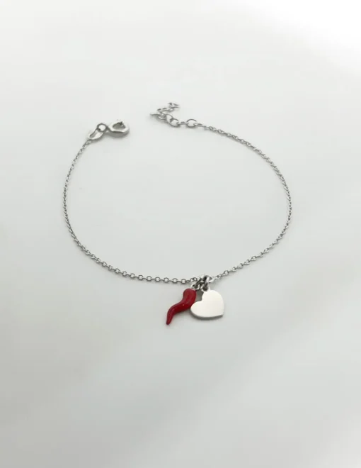 Bracciale Las Vegas COLORE ARGENTO Bianco SOGGETTO cuore