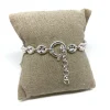 Bracciale Maglia Marina Bombata Mini COLORE ARGENTO Bianco LUNGHEZZA BRACCIALE 17 CM + 3 CM ALLUNGATORE