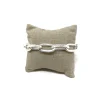 Bracciale Maglia Rettangolare Squadrata Lavorata Piccola COLORE ARGENTO Bianco CIRCONFERENZA POLSO 15 - 16 cm