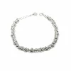 Bracciale Nodi Piccoli e Sfere COLORE ARGENTO Bianco