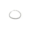 Bracciale Palline Diamante Alternate COLORE ARGENTO Bianco