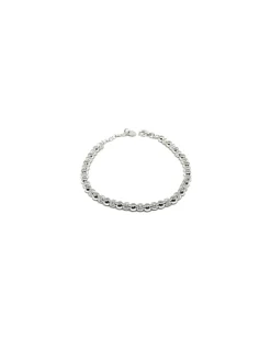 Bracciale Palline Diamante Alternate COLORE ARGENTO Bianco