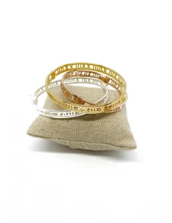 Bracciale Rigido a Schiava con Numeri Romani COLORE ARGENTO Bianco MISURA DONNA