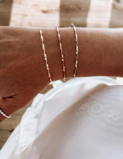 Bracciale Rigido Attorcigliato COLORE ARGENTO Bianco