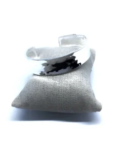 Bracciale Rigido Bianco Schiava Battuto
