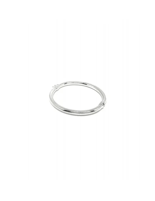 Bracciale Rigido Canna Tonda COLORE ARGENTO Bianco