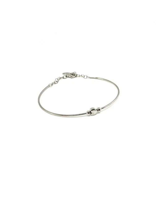 Bracciale Rigido con Soggetto Mini COLORE ARGENTO Bianco SOGGETTO cuore