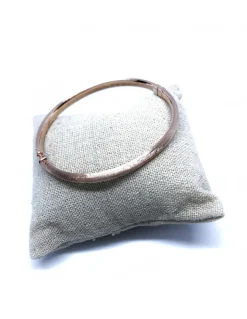 Bracciale rigido da 5 mm Inciso a Mano COLORE ARGENTO Bianco