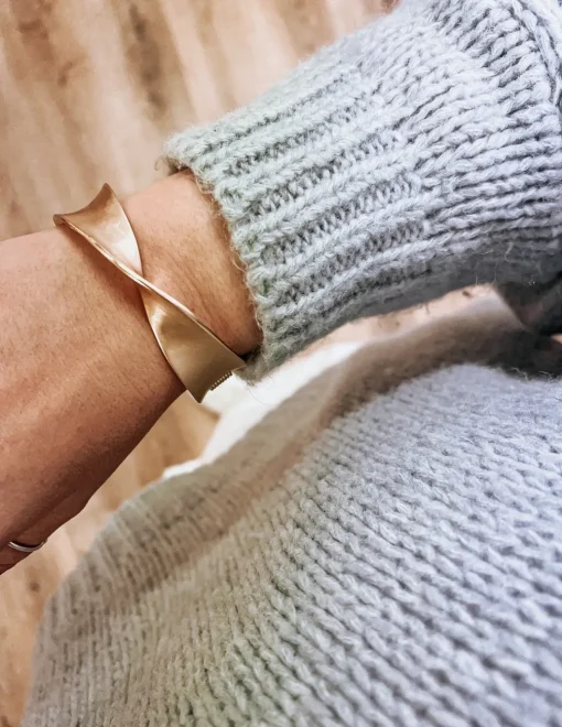 Bracciale Rigido Double COLORE ALLUMINIO DORATO