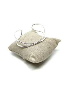Bracciale Rigido Incrocio COLORE ARGENTO Argentato