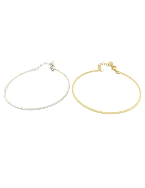 Bracciale Rigido Mini COLORE ARGENTO Bianco