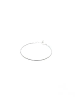 Bracciale Rigido Mini Lavorato COLORE ARGENTO Bianco