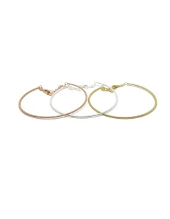 Bracciale Rigido Mini Lavorato COLORE ARGENTO Bianco