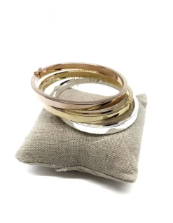 Bracciale Rigido Quadrato da 5 mm liscio COLORE ARGENTO Bianco