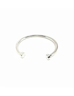 Bracciale Rigido "Made with Love" COLORE ARGENTO Bianco