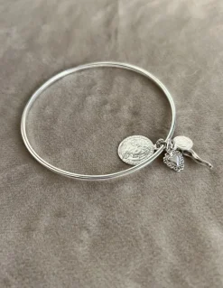 Bracciale Rigido Sacro Cuore COLORE ARGENTO Argentato