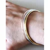 Bracciale Rigido Schiava Inciso a Mano COLORE ARGENTO Bianco DIAMETRO SCHIAVA 6.5 cm
